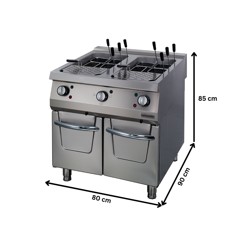 Masina pentru fiert paste, electrica, profesionala, OZTI, 2 cuve, 40+40 lt - 1