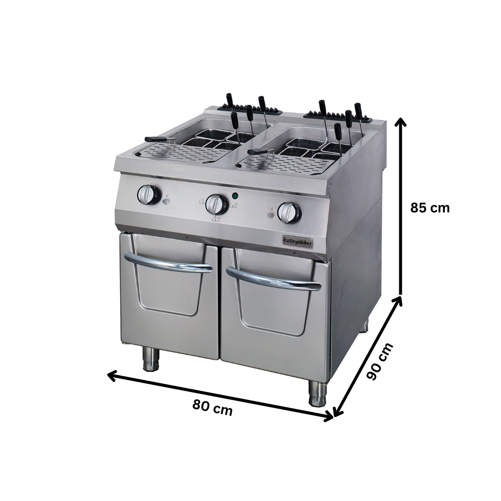 Masina pe gaz OZTI cu doua cuve pentru fiert paste - 1
