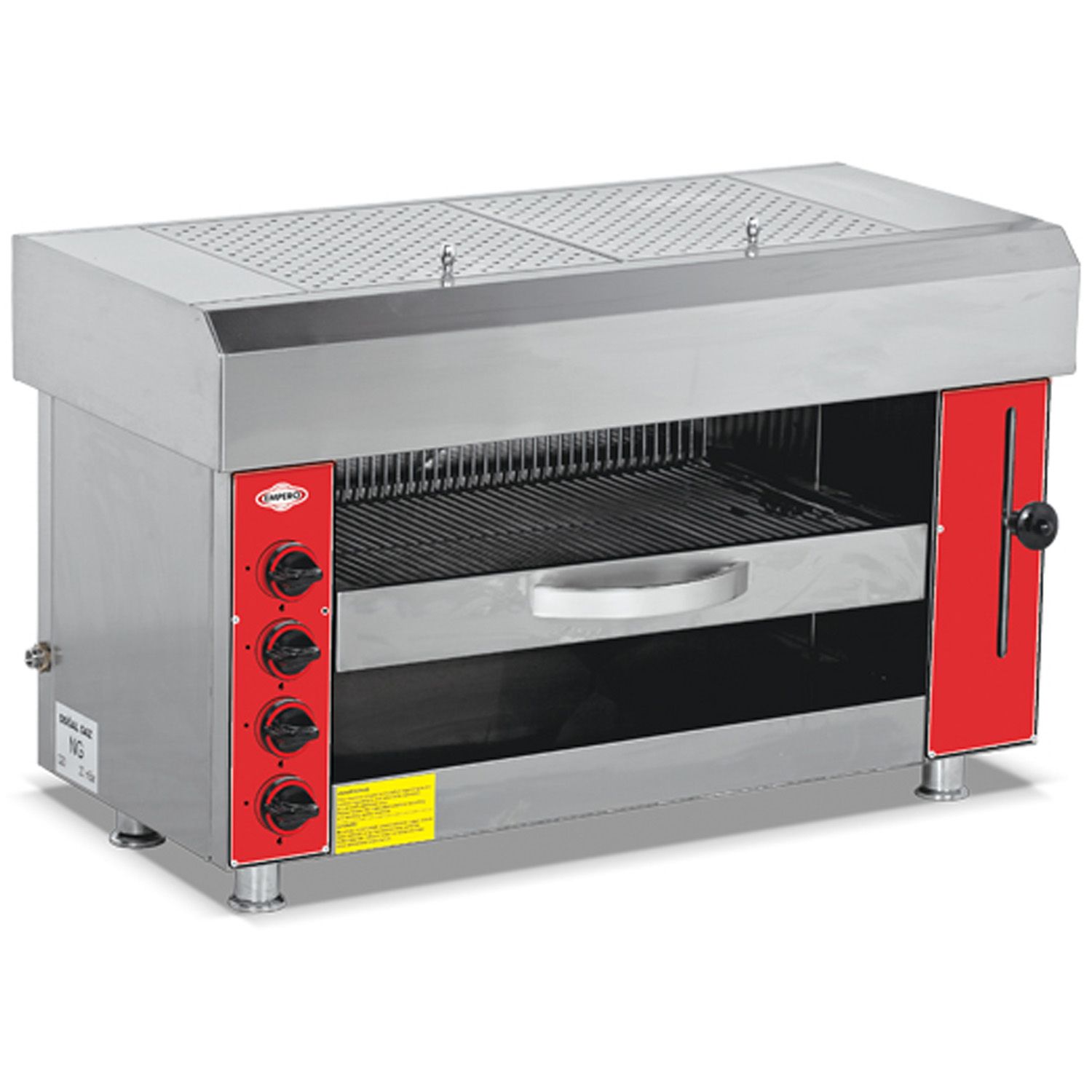 Salamandra grill, pe gaz, inox, 15 kW, 110*44*60 cm - 1