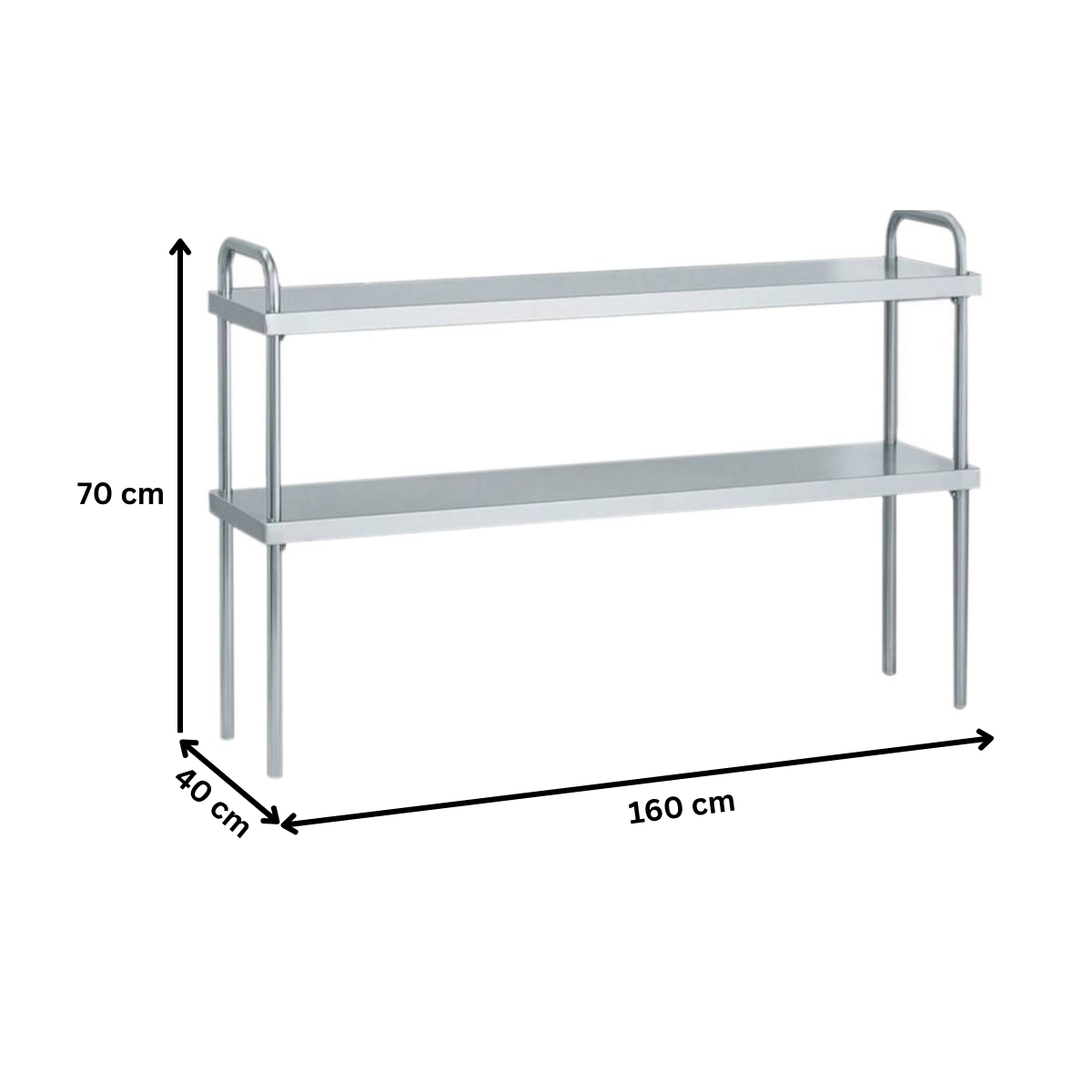 Suprastructura inox dubla pentru mese - 1