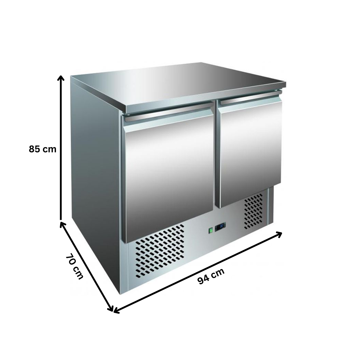Masa rece congelare, profesionala, inox, 2 usi, 240 lt, 94*70*85 cm - 4