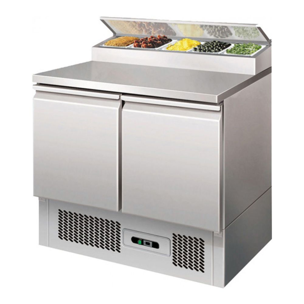 Masa preparare pizza, profesionala, inox, 5 cuve, 254 lt, 90*70*100 cm - 1