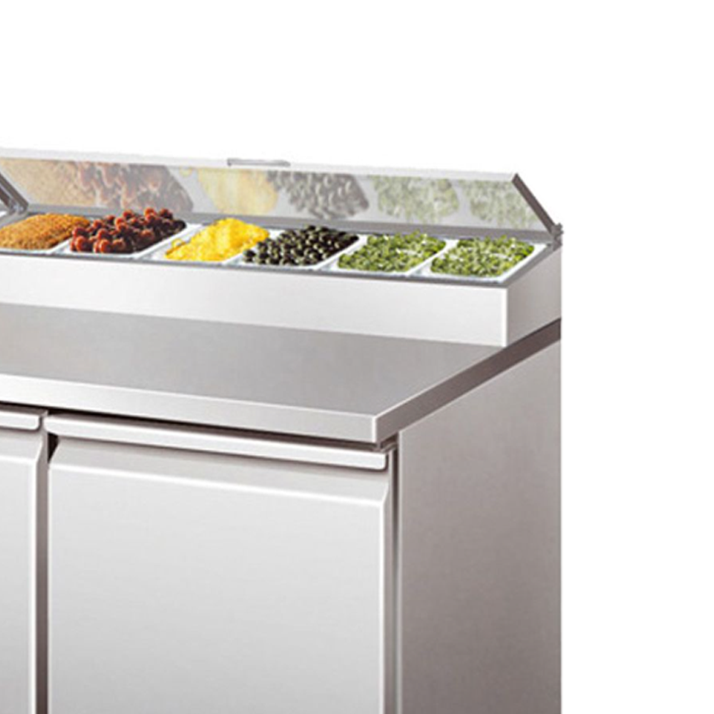 Masa preparare pizza, profesionala, inox, 8 cuve, 392 lt, 137*70*100 cm - 1