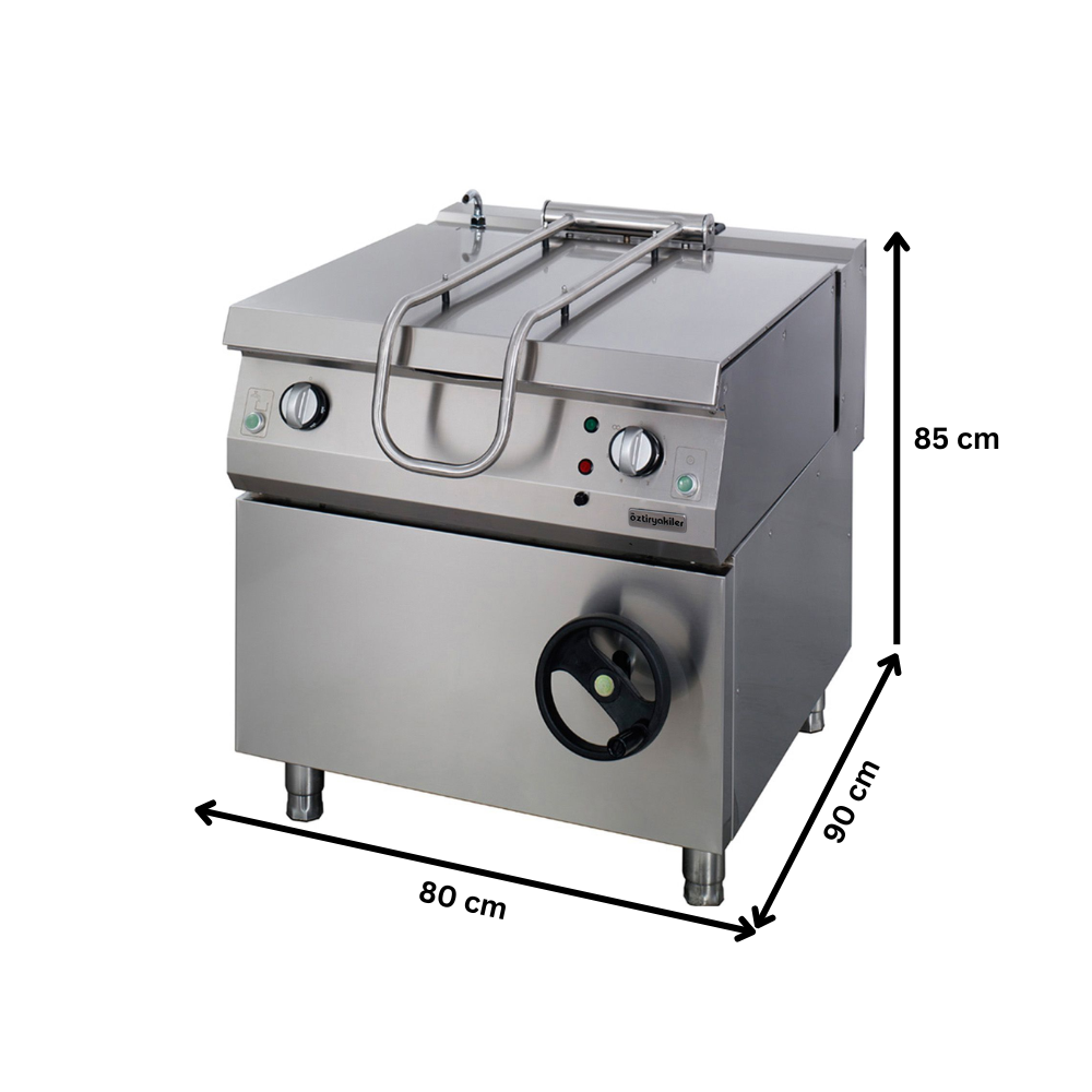 Tigaie basculanta electrica OZTI, inox, 80 lt, 80*90*85 cm - 2