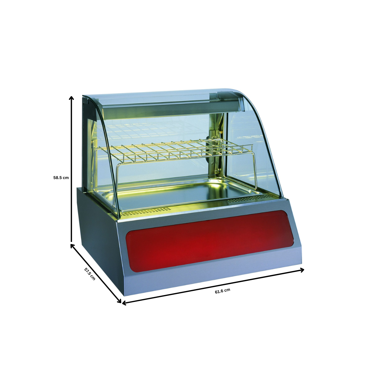 Vitrina calda 1B, inox, 61.6*57.5*58.5 cm - 2