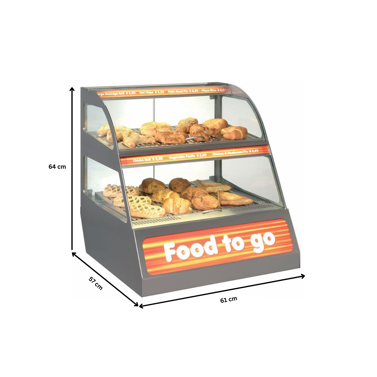 Vitrina calda 1S self service, inox, 61*57*64 cm - 5