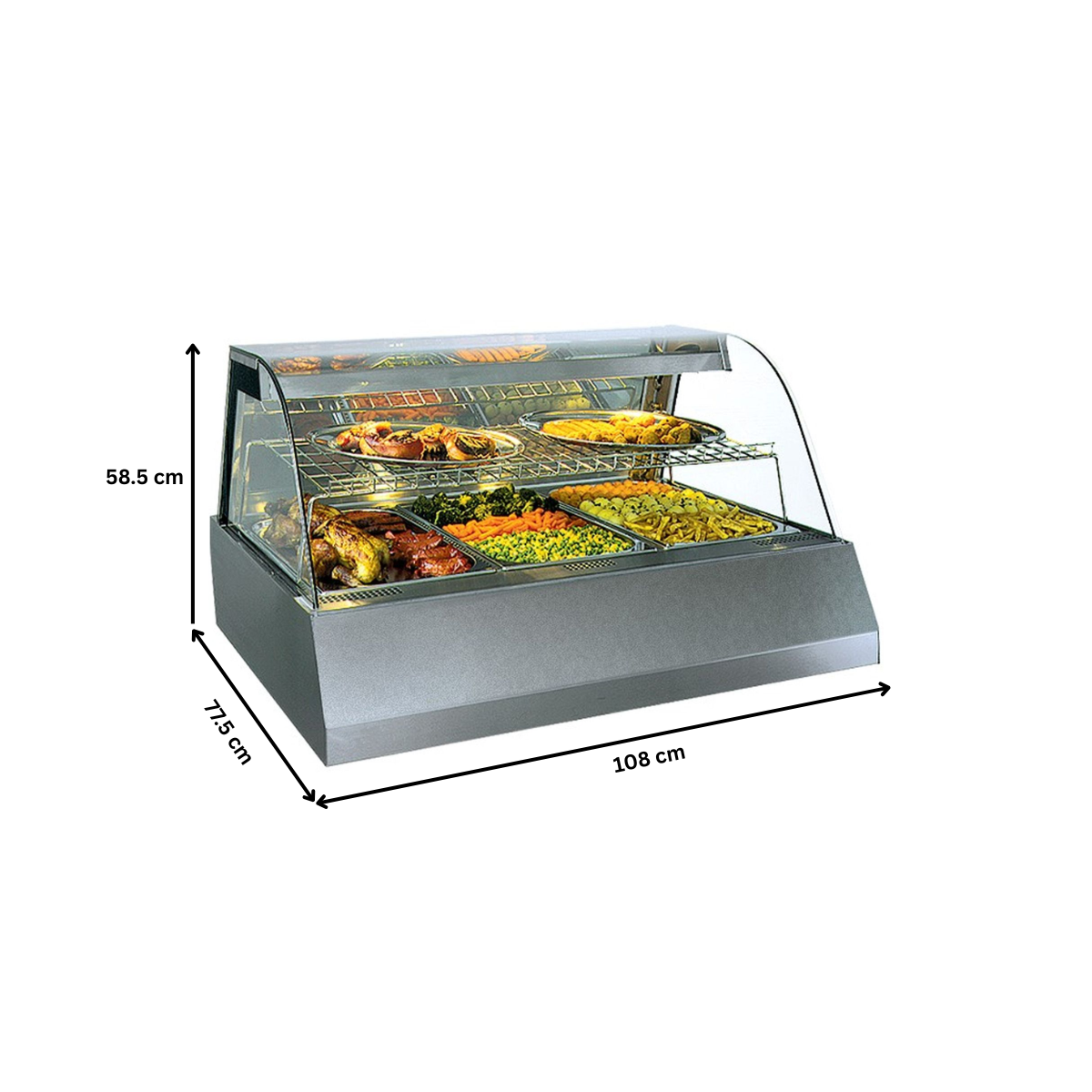 Vitrina calda 3 cuve GN - 2