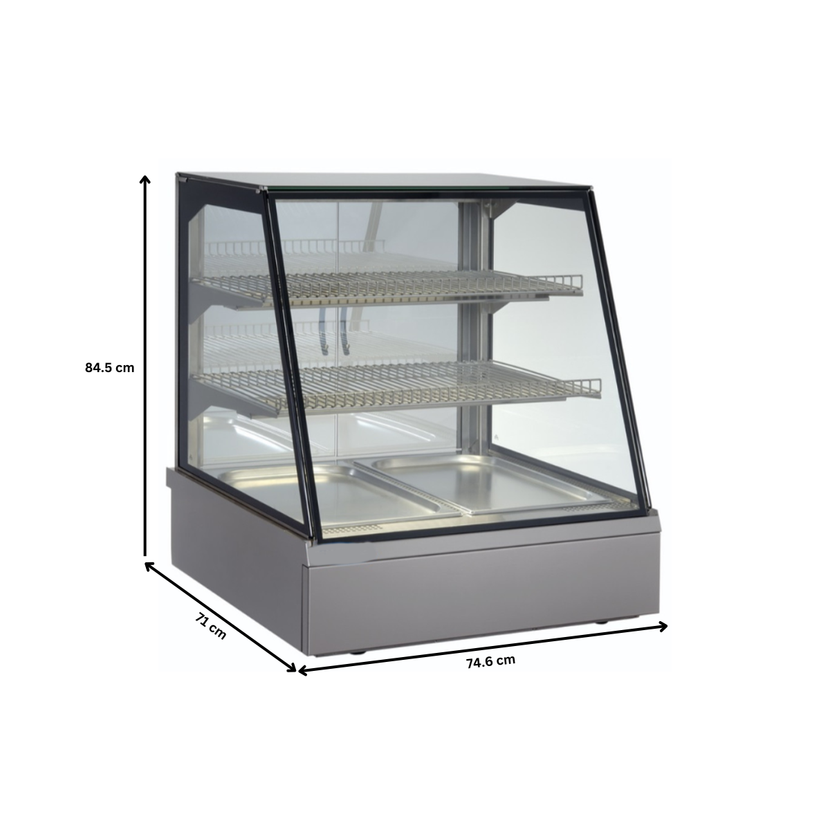 Vitrina calda ADDA, inox, 2 cuve GN, 74.6*71.7*84.5 cm - 2