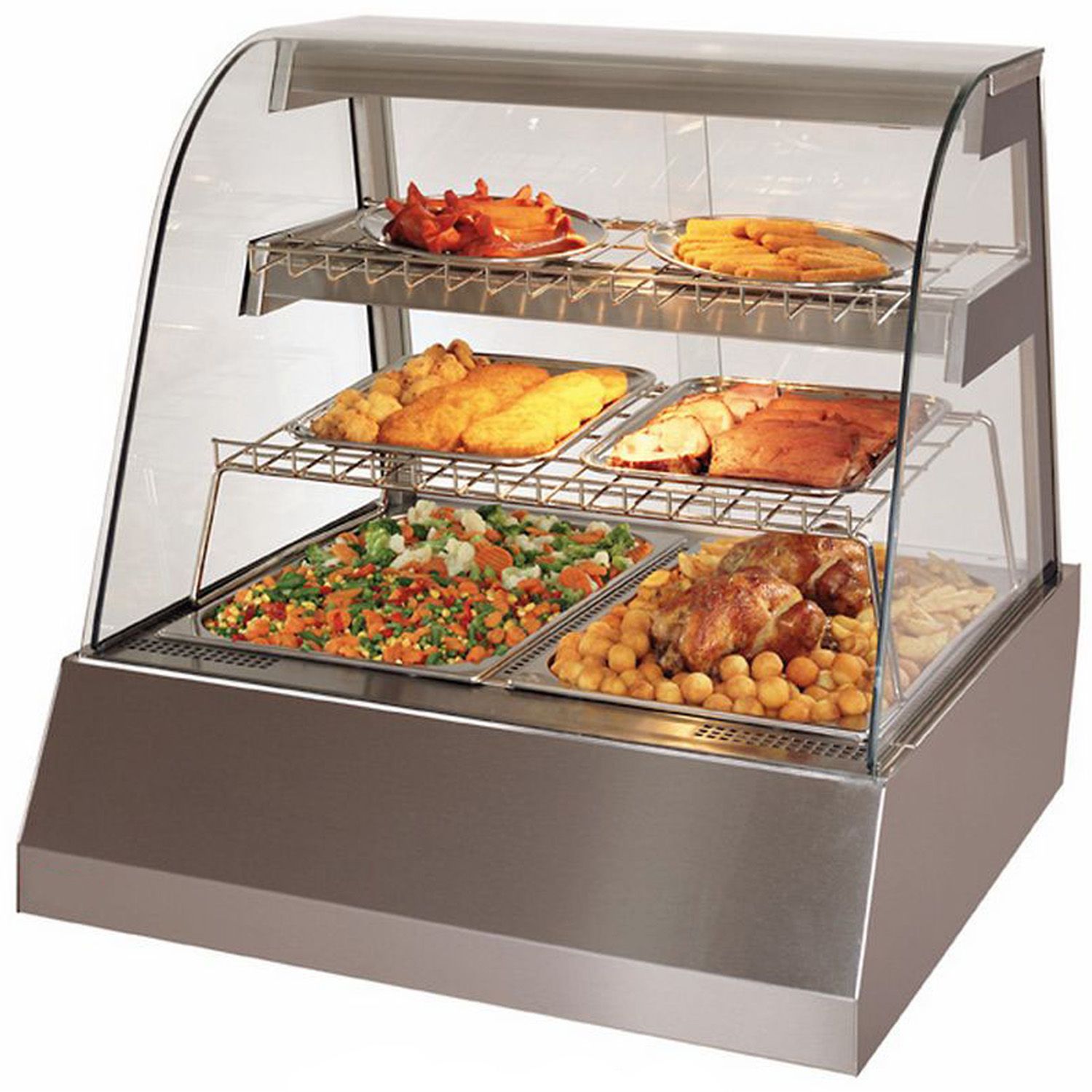 Vitrina calda inalta 2 cuve GN - 0