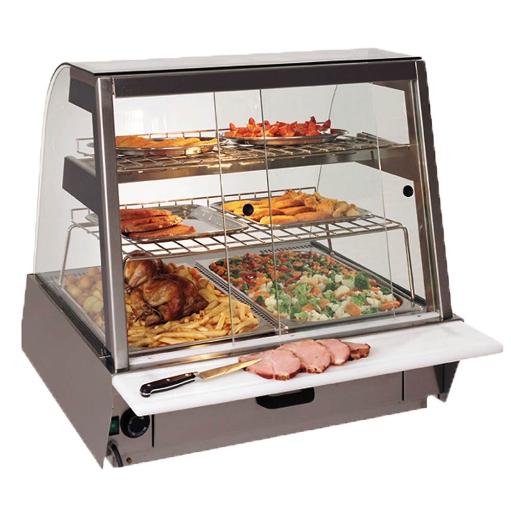 Vitrina calda inalta 2 cuve GN - 2