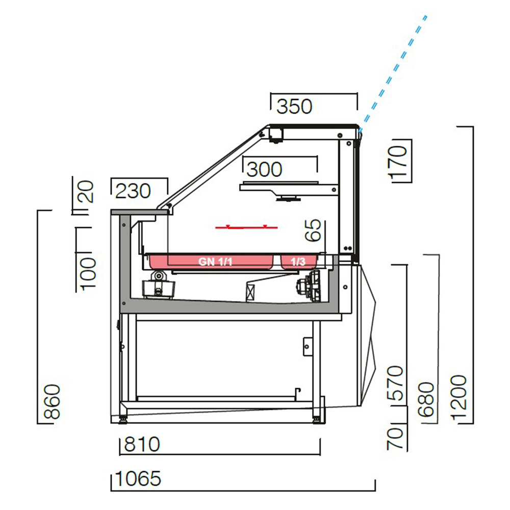 Vitrina calda Jordao pentru patiserie ventilata cu umidificare 1.88 m Daisy - 2