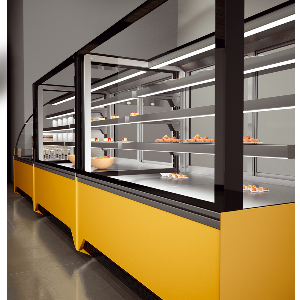 Vitrina frigorifica Jordao grab and go, pentru prajituri Vista, geam drept, ventilata, 0,85 m - 4