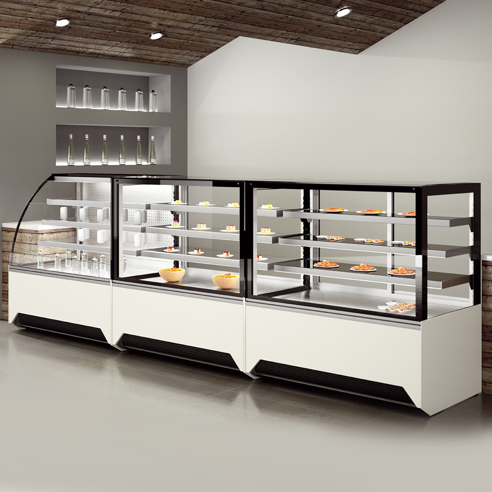 Vitrina frigorifica Jordao, pentru prajituri Vista, geam drept, ventilata, 0,85 m - 0