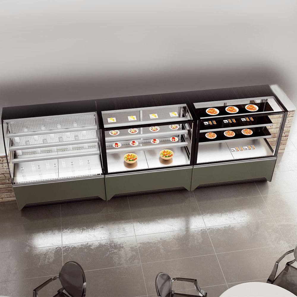 Vitrina frigorifica Jordao, pentru prajituri Vista, geam drept, ventilata, 0,85 m - 1