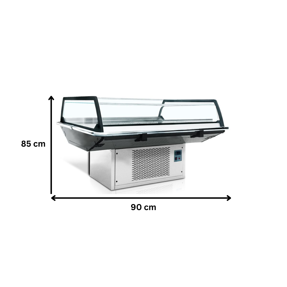 Vitrina frigorifica tip insula, motor interior, 90*124*85 cm - 1
