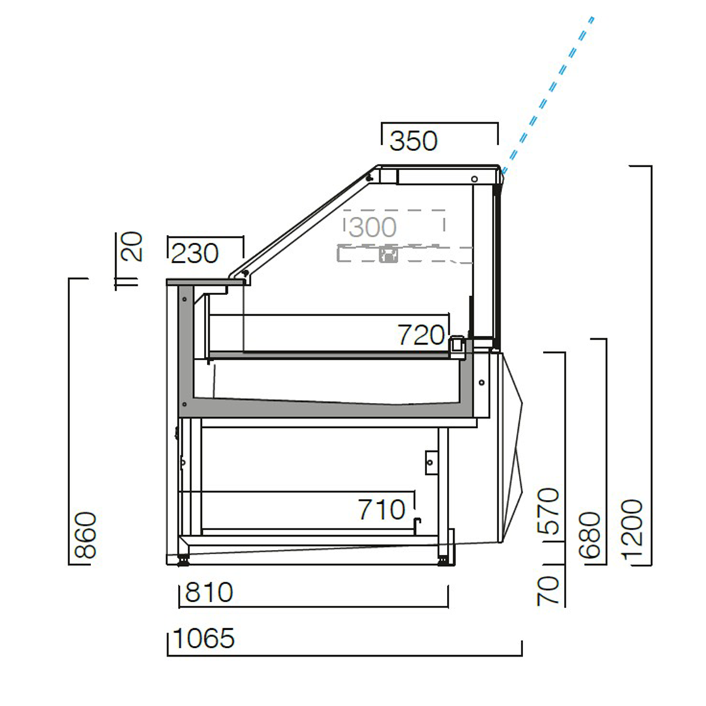 Vitrina neutra Jordao patiserie 3.75 m Daisy - 2