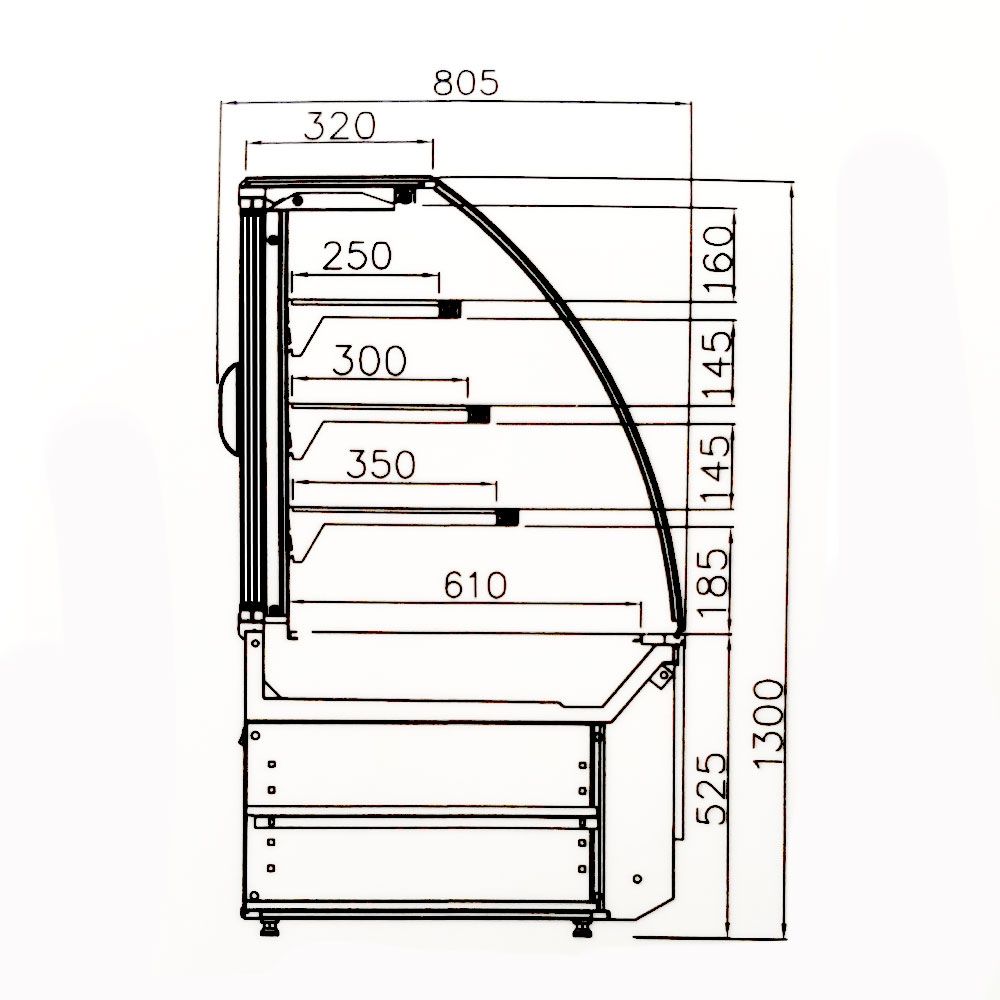 Vitrina neutra Jordao Vista 1.25 m - 11