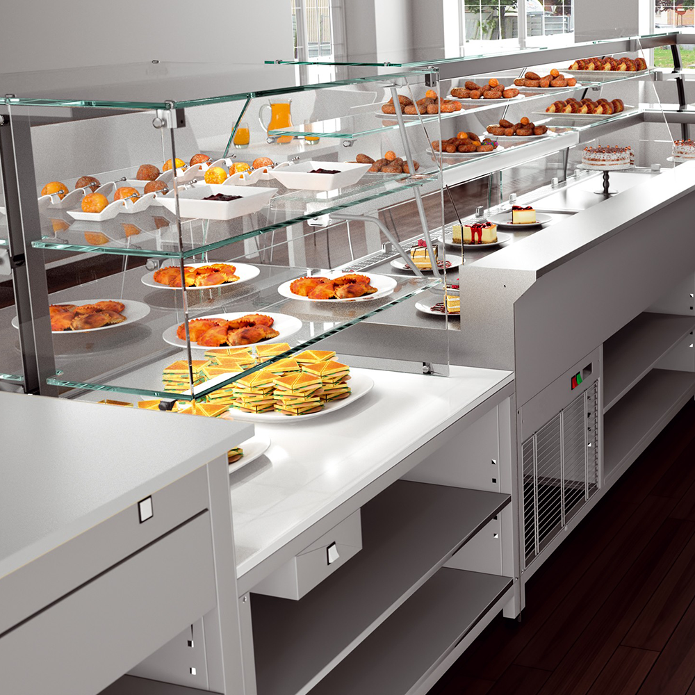 Vitrina neutra pentru patiserie - coltar interior 90 grade JORDAO Twist - 5