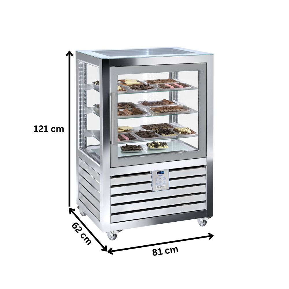 Vitrina congelare verticala, pentru cofetarie gelaterie, profesionala, 264 lt, 81*62*121 cm - 4