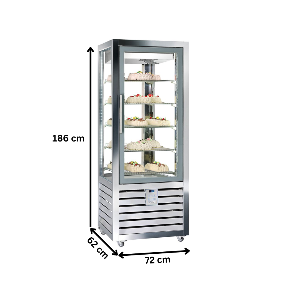 Vitrina congelare verticala, pentru cofetarie gelaterie, profesionala, 427 lt, 72*62*186 cm - 5
