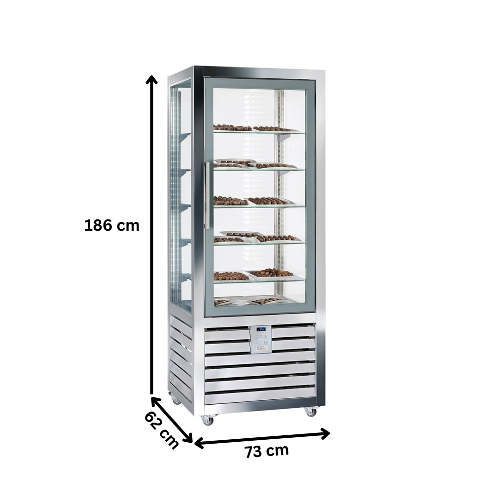 Vitrina congelare verticala, pentru cofetarie gelaterie, profesionala, 427 lt, 72*62*186 cm - 4