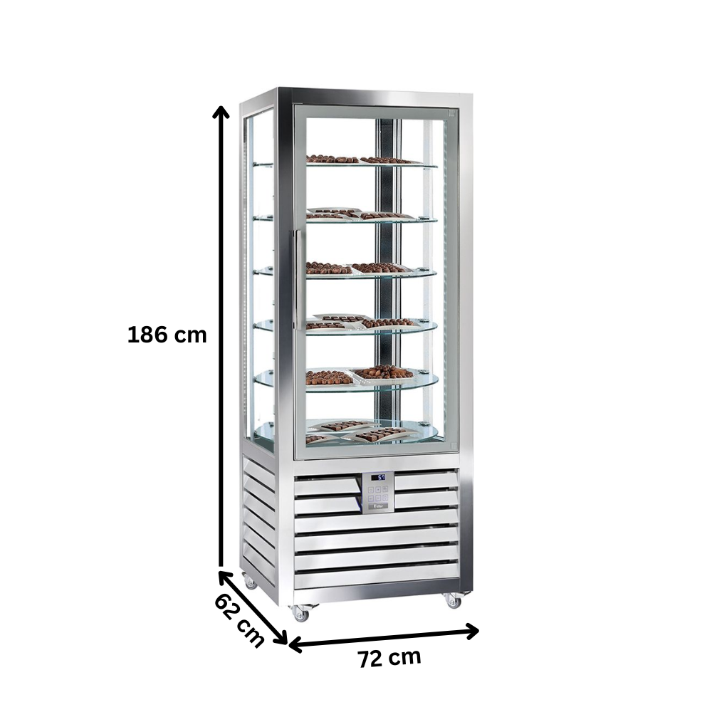 Vitrina congelare verticala, pentru cofetarie gelaterie, profesionala, 427 lt, 72*62*186 cm - 4