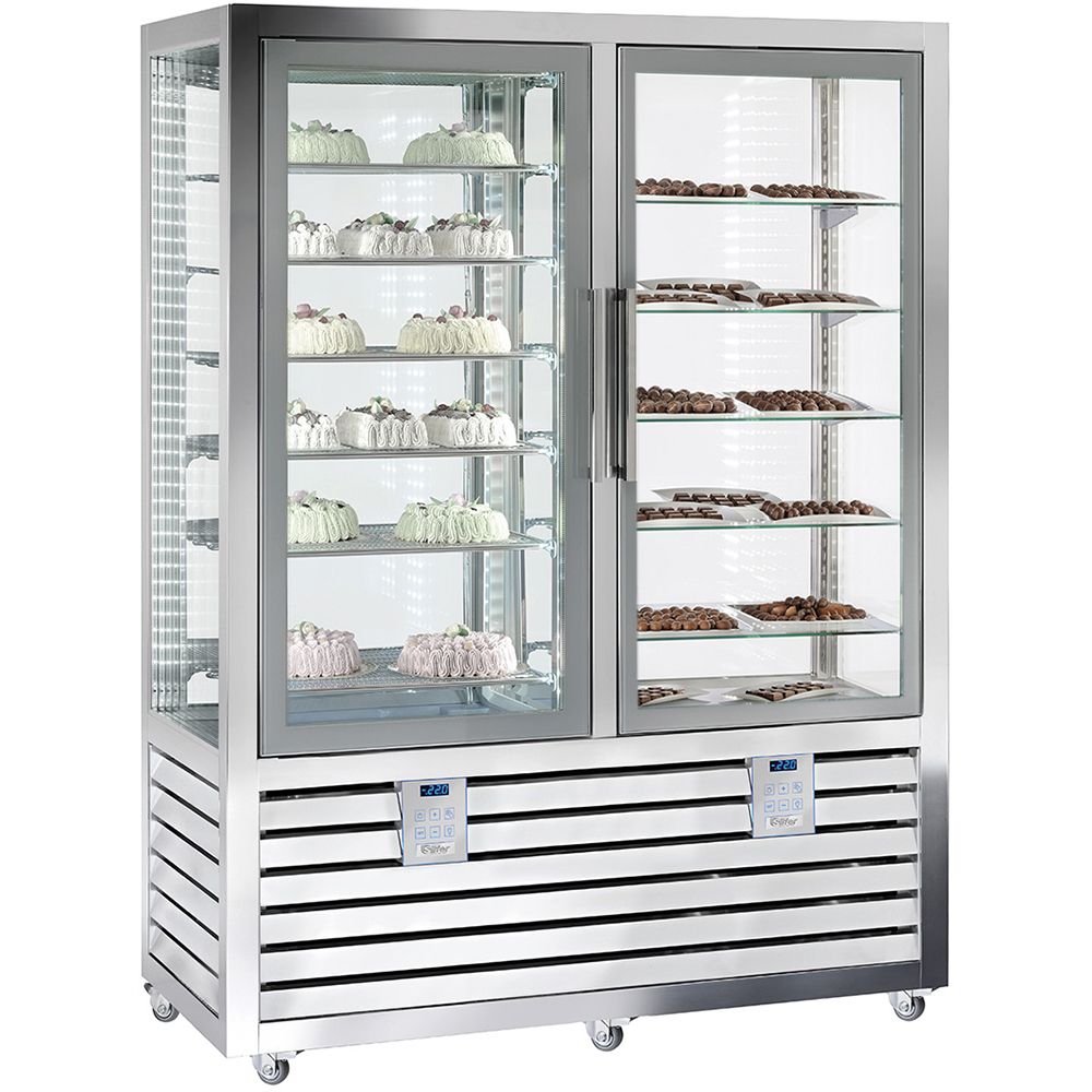 Vitrina congelare verticala, pentru cofetarie gelaterie, 848 lt, 138*62*186 cm - 0