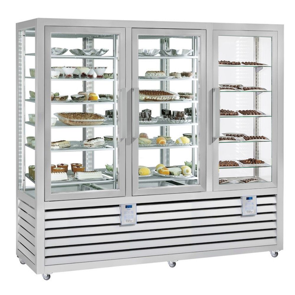 Vitrina congelare verticala, pentru cofetarie gelaterie, profesionala, 1388 lt, 205*62*186 cm - 0