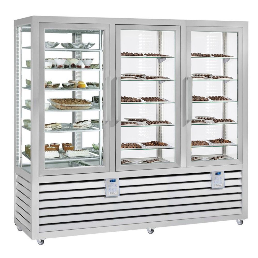 Vitrina congelare verticala, pentru cofetarie gelaterie, profesionala, 1388 lt, 205*62*186 cm - 0