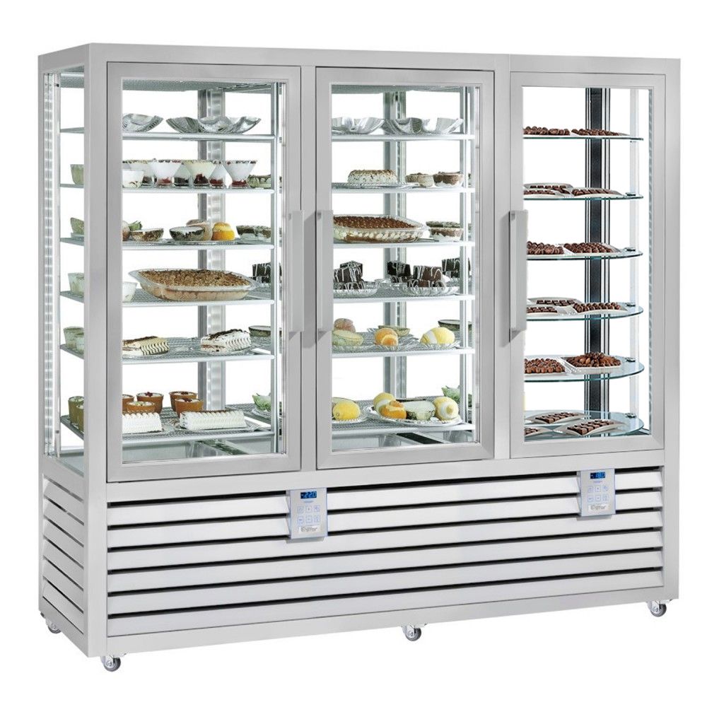 Vitrina congelare verticala, pentru cofetarie gelaterie, profesionala, 1388 lt, 205*62*186 cm - 0