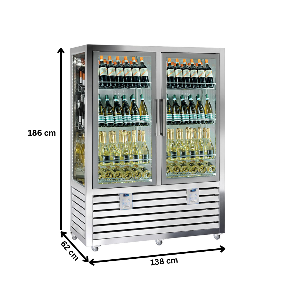 Vitrina frigorifica, 848 lt, 210 sticle*75 cl, 3+3 rafturi - 5