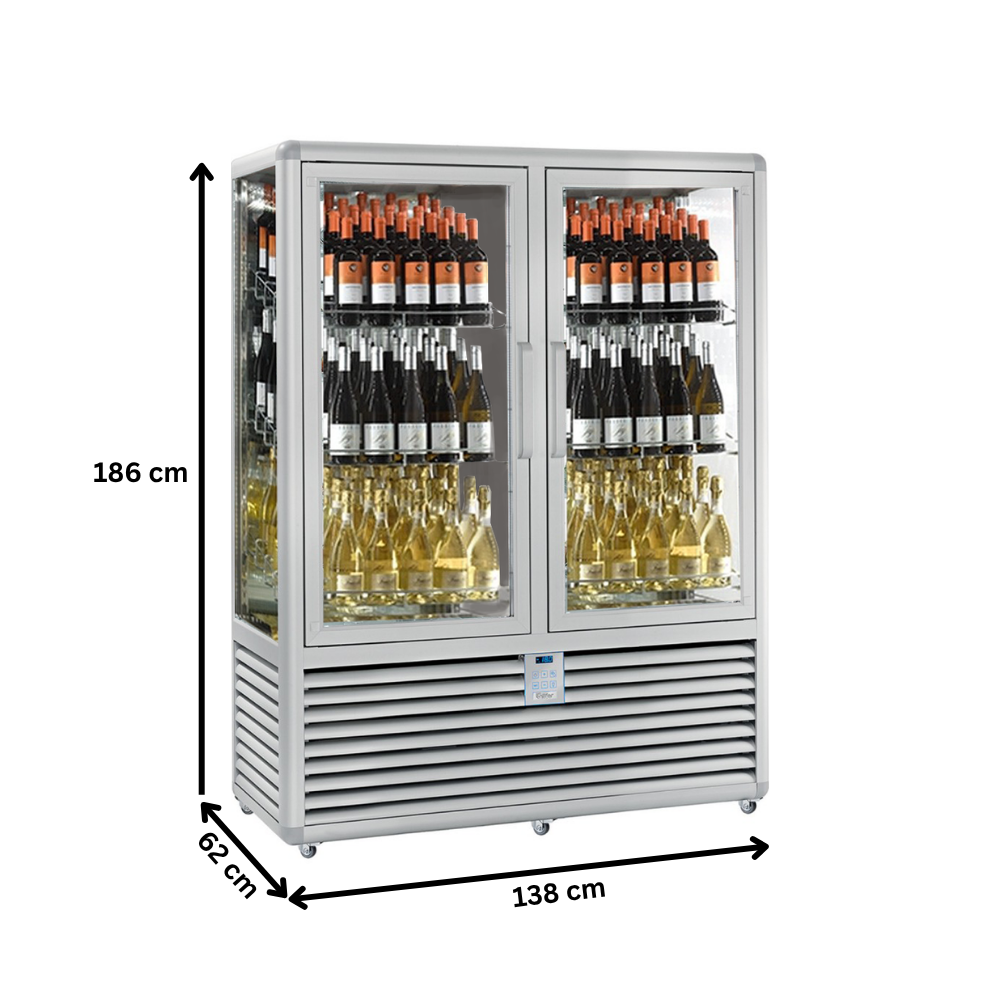 Vitrina frigorifica, 848 lt, 158 sticle, 8 rafturi - 5