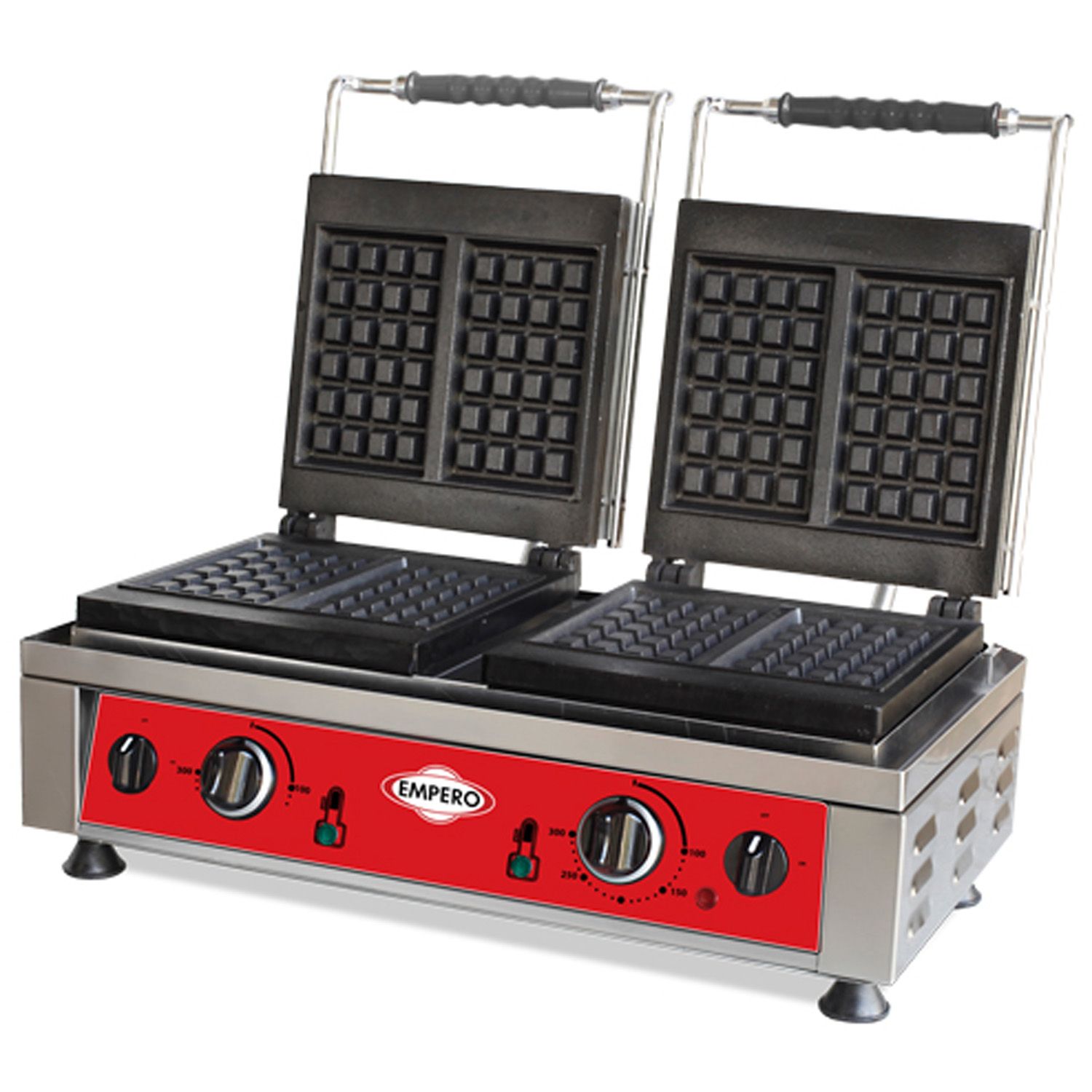 Aparat Vafe , Waffles  suprafata patrata , 2*2200 Watt , dublu , manual , 220 V , 60*32*30 cm - 1
