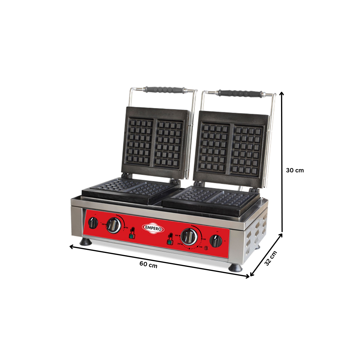 Waffle toast dublu, profesional, inox, 60*32*30 cm - 1