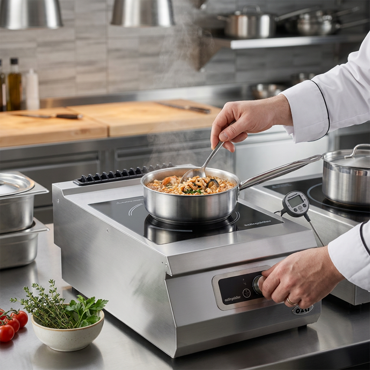 Masina de gatit electrica OZTI, inox, cu inductie, 40*70*28 cm - 3