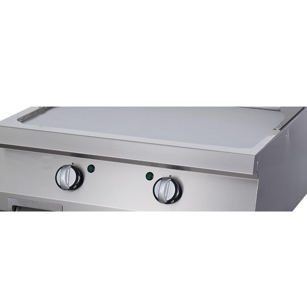 Grill pe gaz profesional OZTI, inox, cu suprafata neteda, 80*70*28 cm - 1