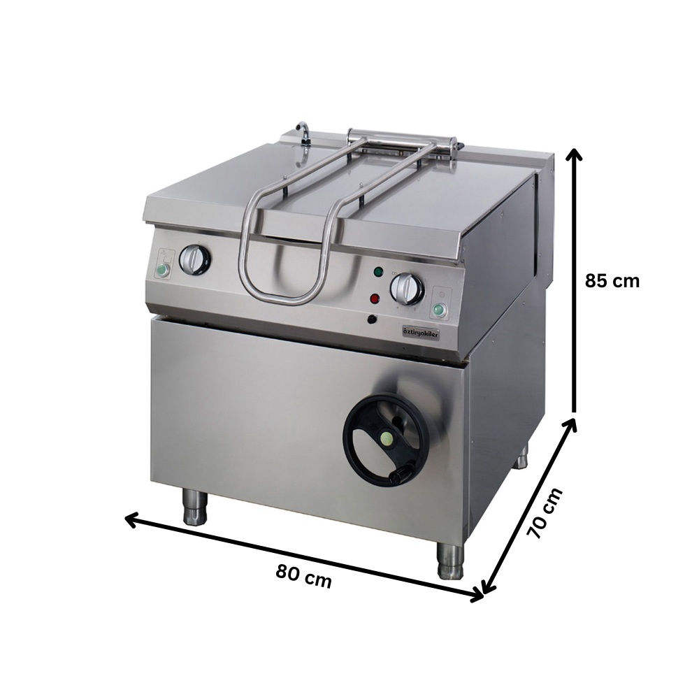 Tigaie basculanta pe gaz OZTI, inox, 50 lt, 80*70*85 cm - 1