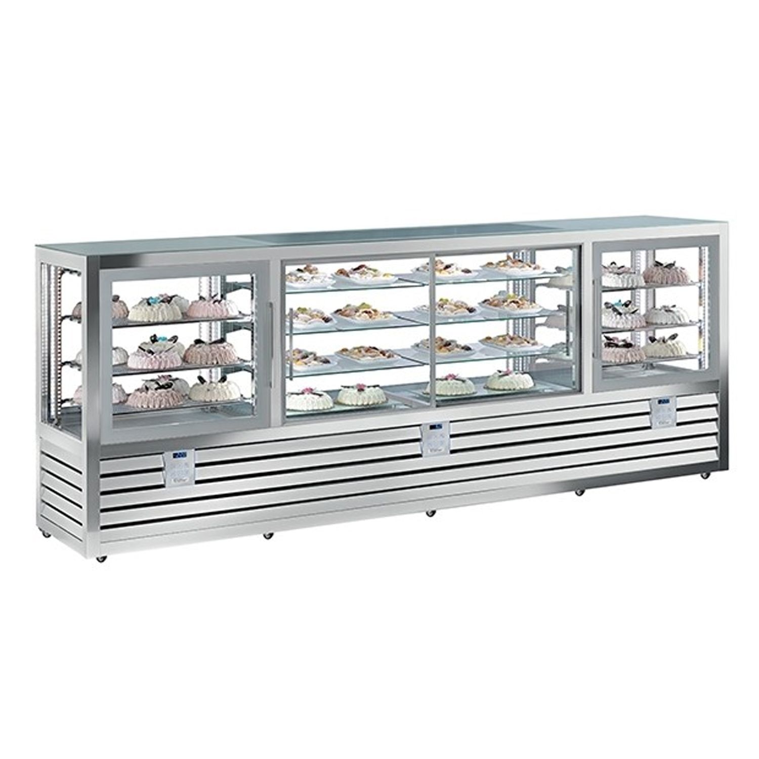 Vitrina frigorifica-congelatoare verticala combinata, pentru cofetarie gelaterie, profesionala, 264+258+264 lt, 307*62*121 cm - 0
