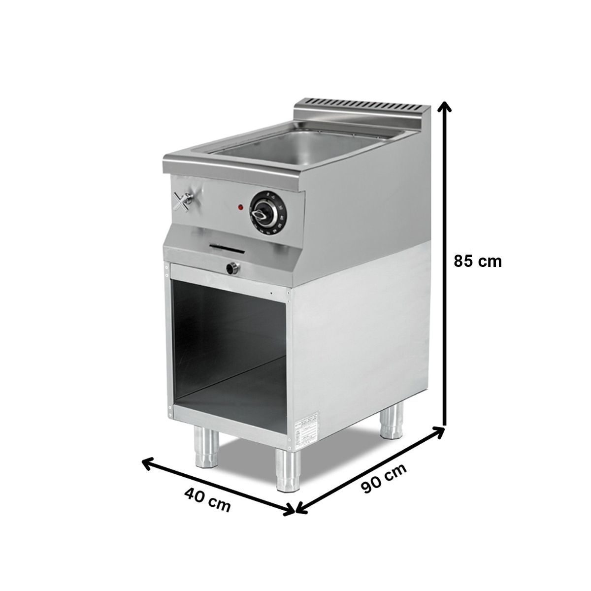 Bain marie profesional, electric, inox, 1 bazin, 40*90*85 cm - 2