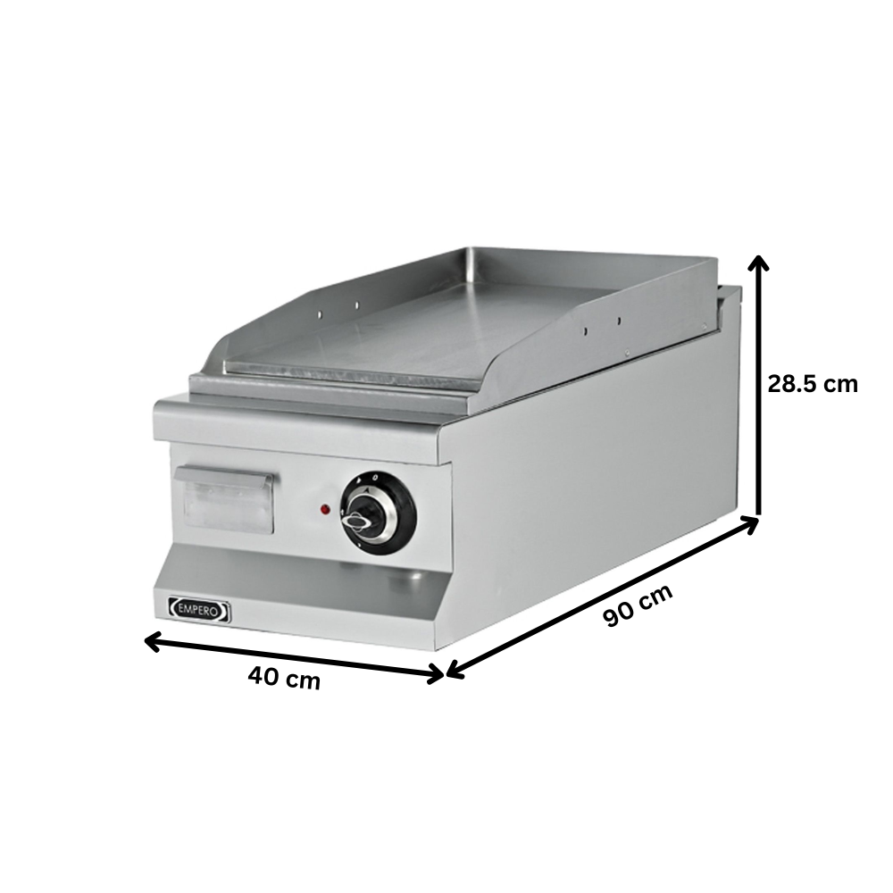 Grill electric profesional, inox, cu suprafata neteda, 40*90*28.5 cm - 4