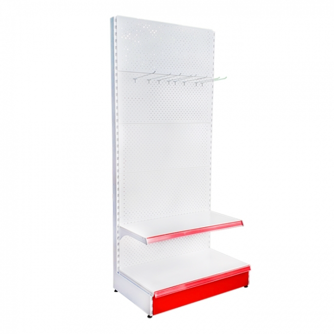 Raft metalic de perete cu carlige 100*220 baza 40 cm si 1 polita de 30 cm - 3