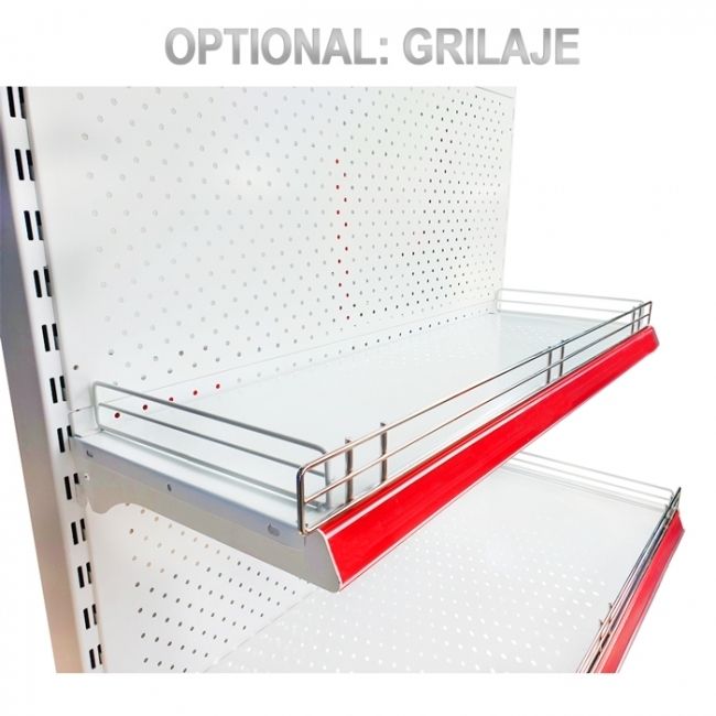 Raft metalic de perete cu carlige 100*220 baza 50 cm si 1 polita de 40 cm - 4