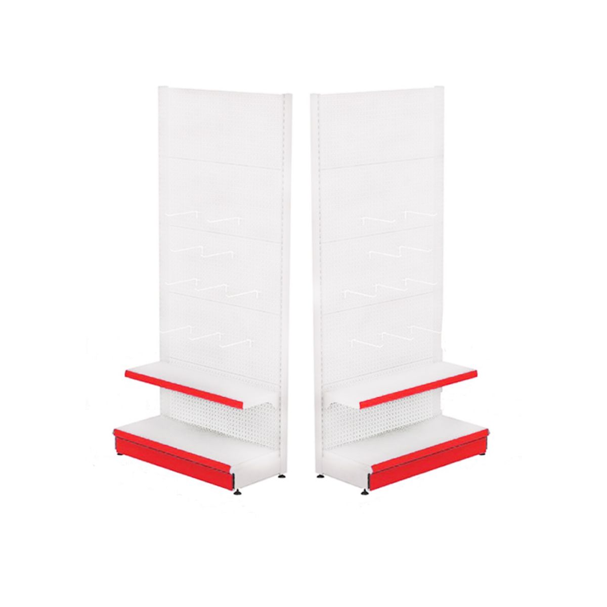 Raft metalic de perete cu carlige 100*220 baza 50 cm si 1 polita de 40 cm - 0