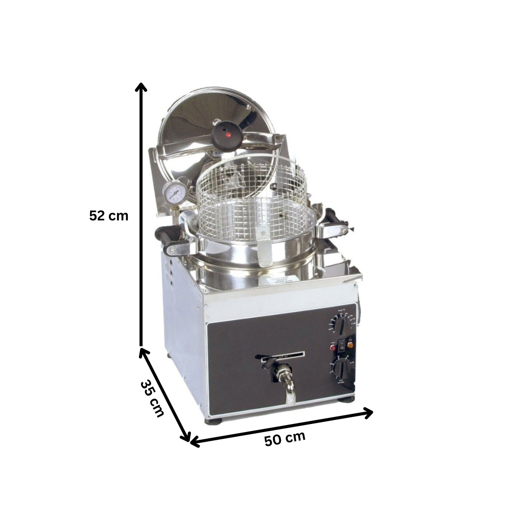 Friteuza electrica sub presiune de banc 15 lt - 5