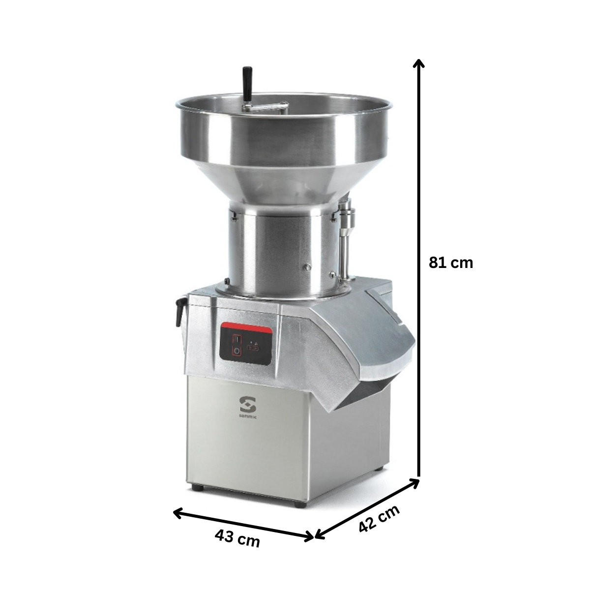 Masina profesionala de taiat si razuit legume, fructe, branzeturi, SAMMIC, inox, 500-1000 kg/h, 43*42*81 cm - 4