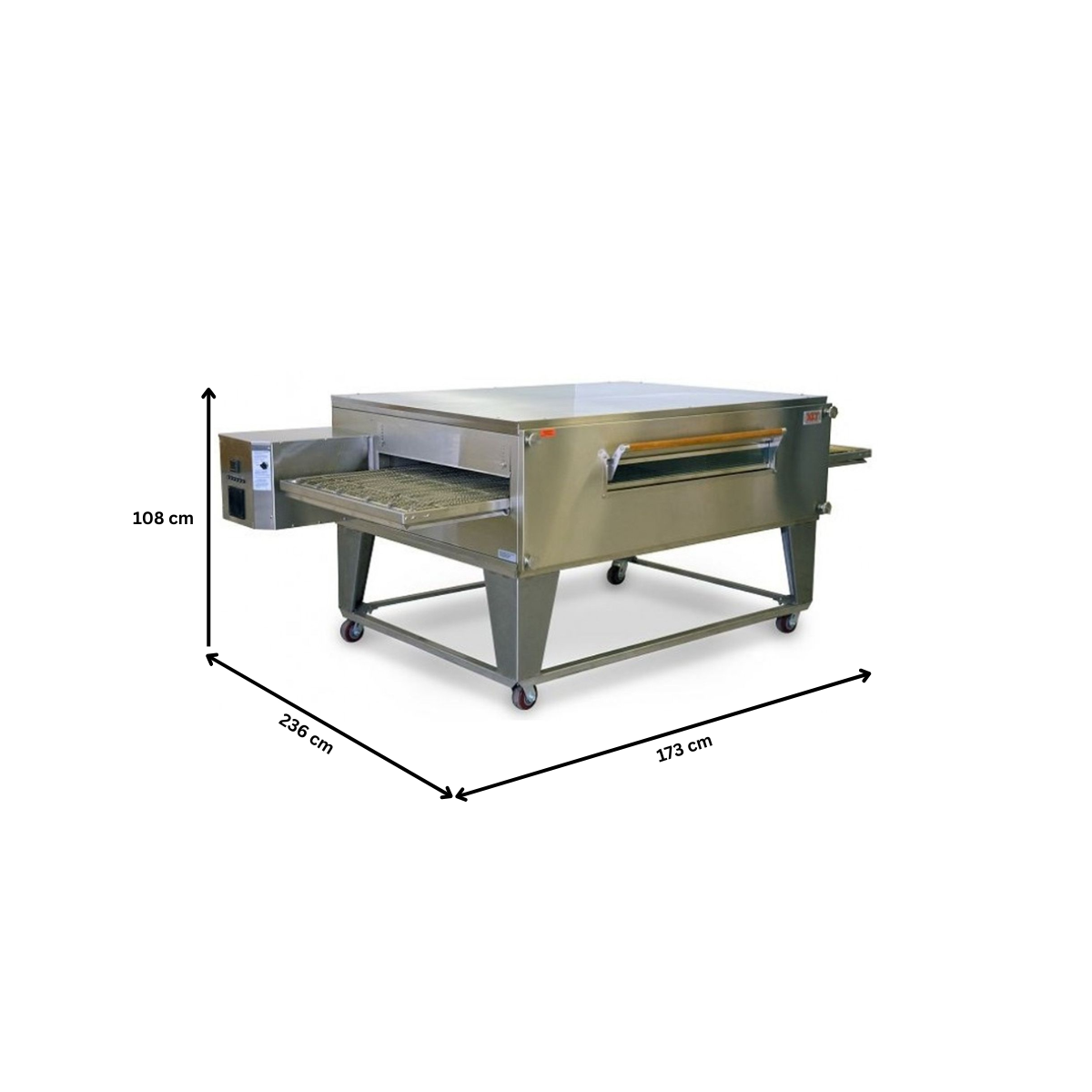 Cuptor cu banda XLT 3855, profesional, pentru covrigi si pizza, electric, inox, 236*173*108 cm - 13