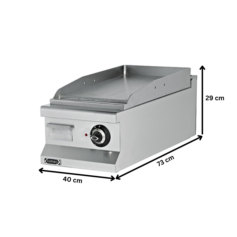 Grill electric profesional, inox, cu suprafata neteda, 40*73*29 cm - 3