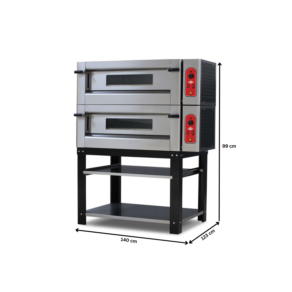 Cuptor profesional pizza gaz 9+9 pizza 30 cm - 2