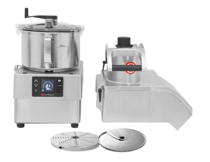 Cutter procesator si masina de taiat legume cu functie de razuire mozzarella SAMMIC, inox, 100-450 kg/h, bol 5.5 lt - 1