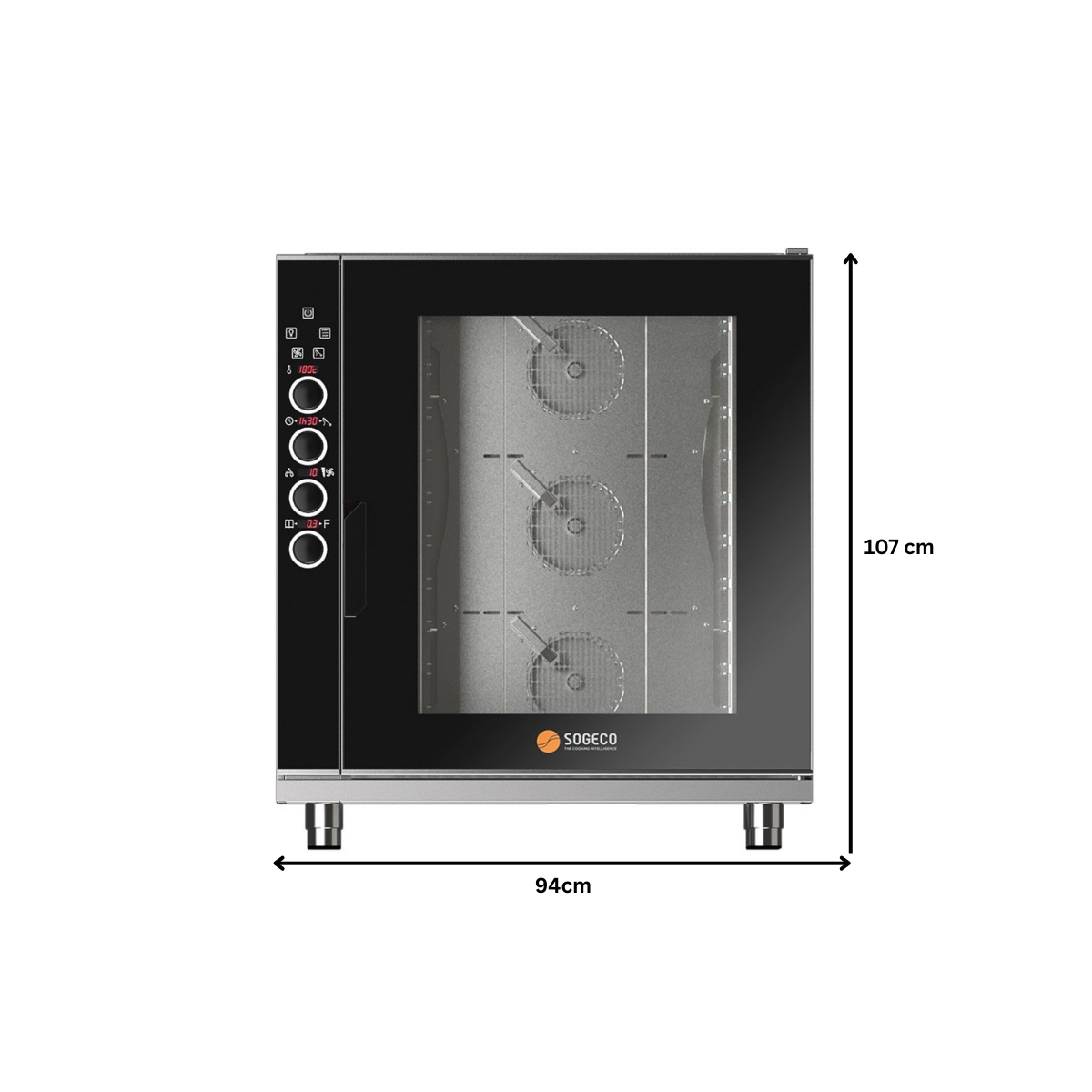 Cuptor profesional SOGECO by Gierre gastro electric cu convectie si abur, afisaj digital, 10 cuve - 6